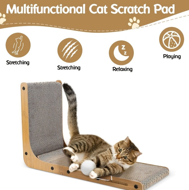Large 23.6” L Shape Cat Scratching Post