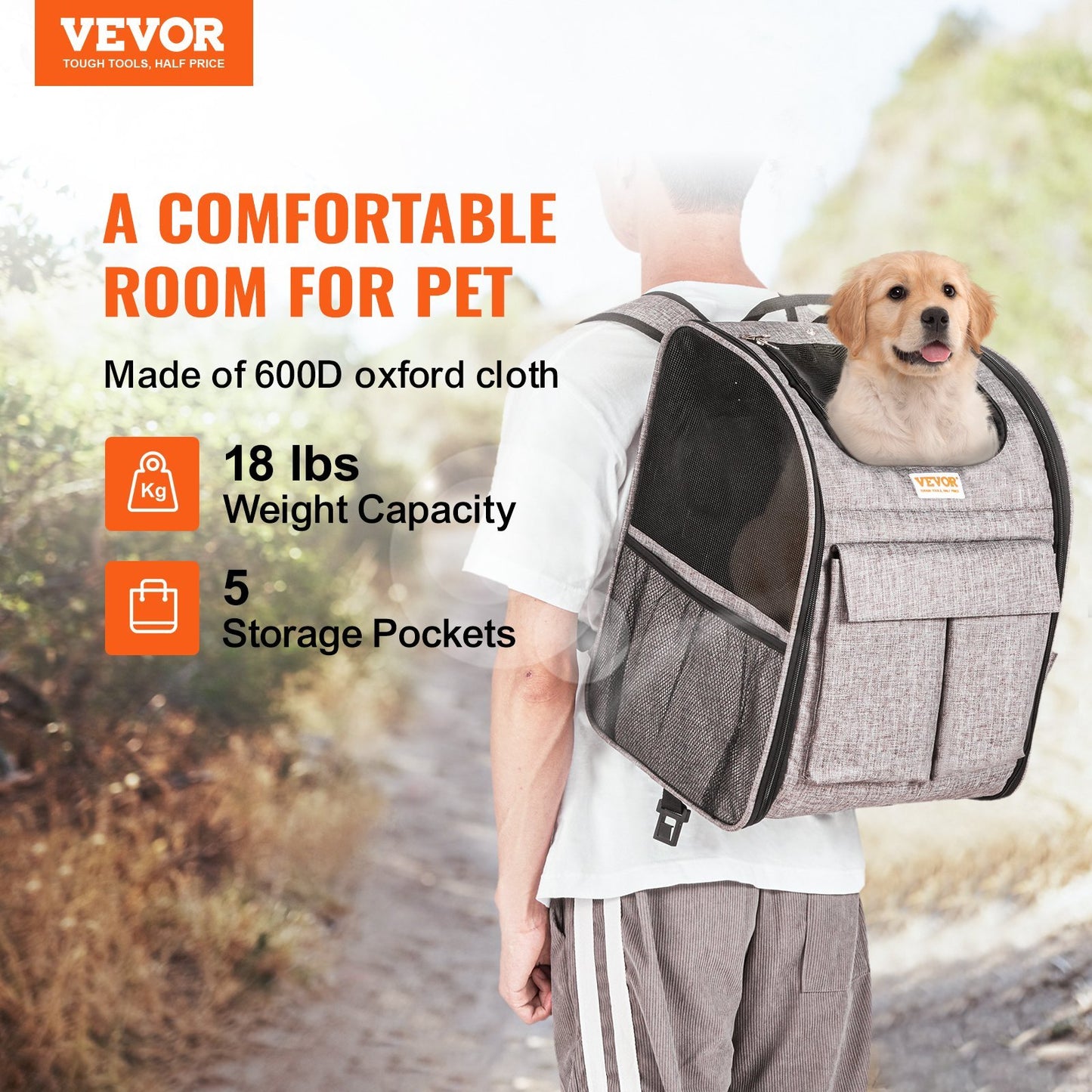 Rolling Pet Carrier with Removable Wheels for Cats & Dogs