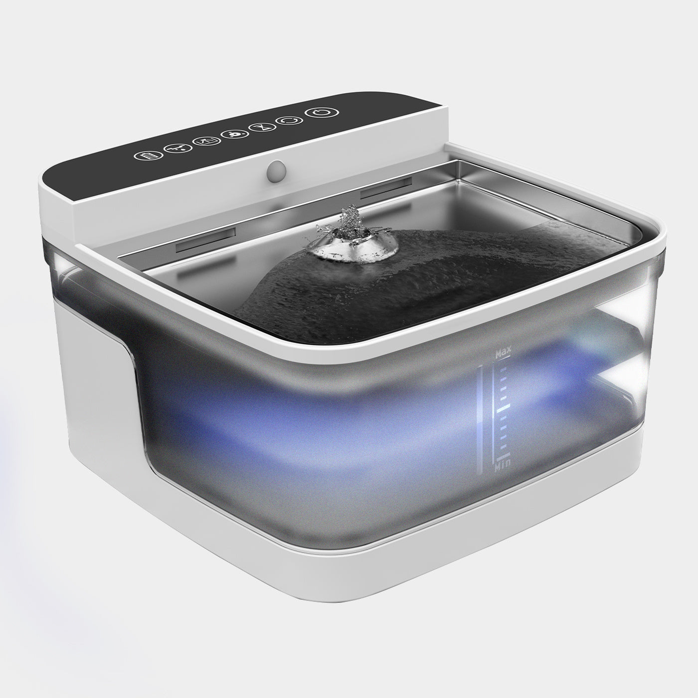 Translucent Water Dispenser with Bright UV Light for Cats & Dogs