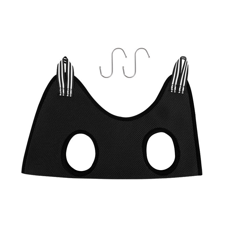 Black Durable Grooming Hammock with Restraints for Cats & Small Dogs