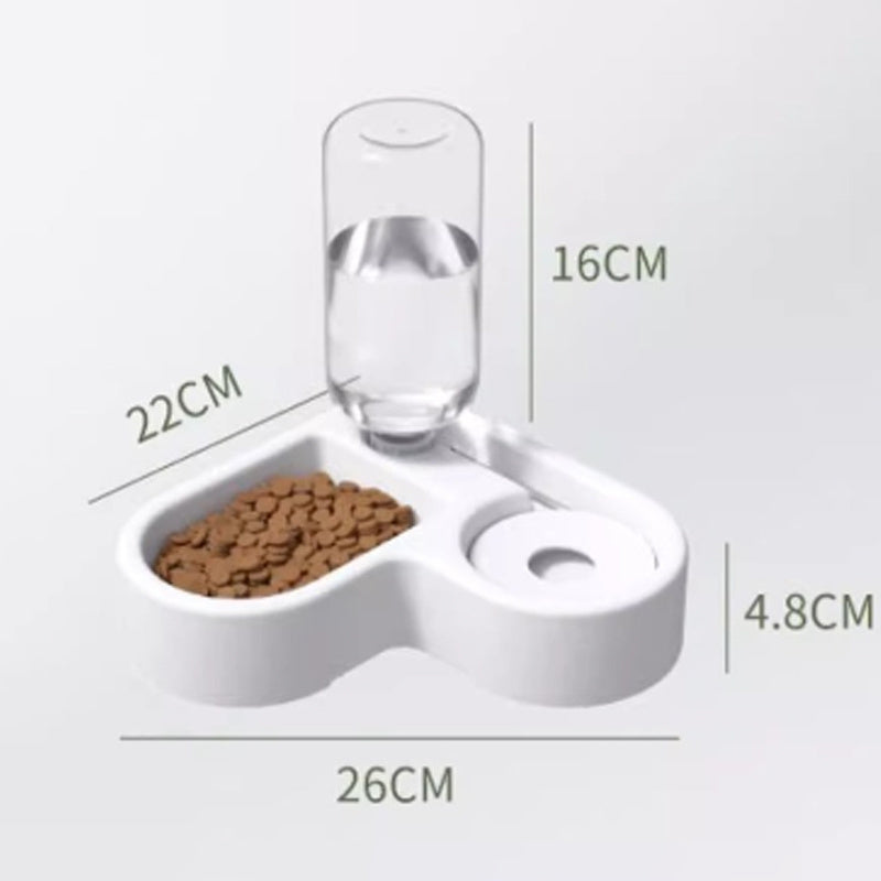 2in1 Water Dispenser + Food Bowl for Cats & Dogs