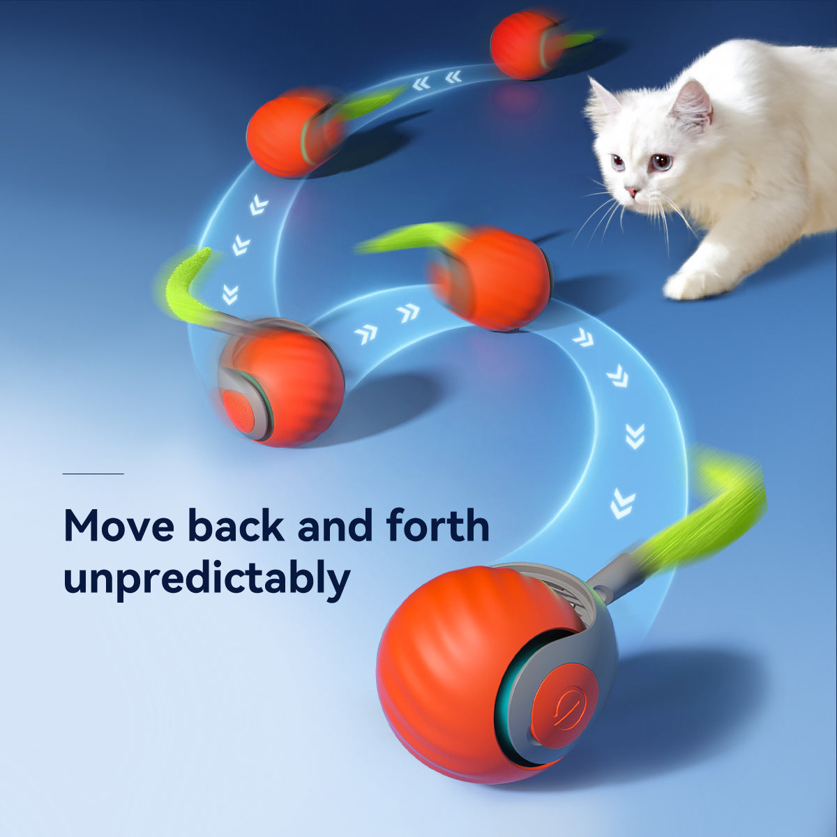 Smart Interactive Ball Type-C Rechargeable for Cat Stimulation and Training