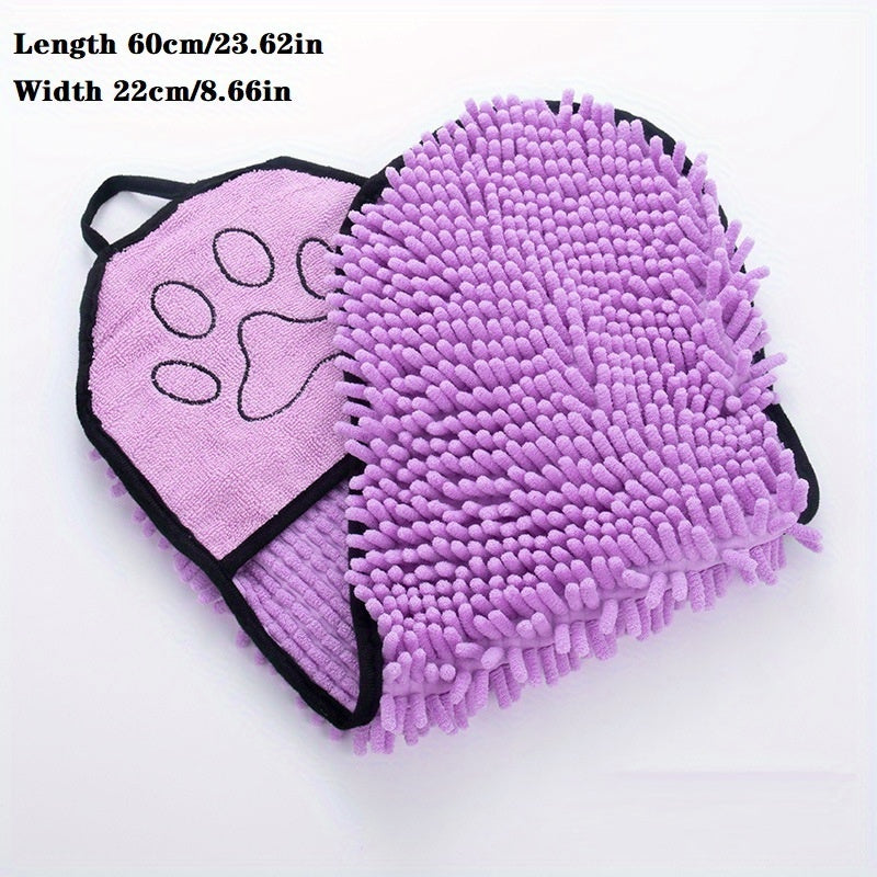 Absorbent Microfiber Quick Drying Towel with Hand Pockets for Cats & Dogs