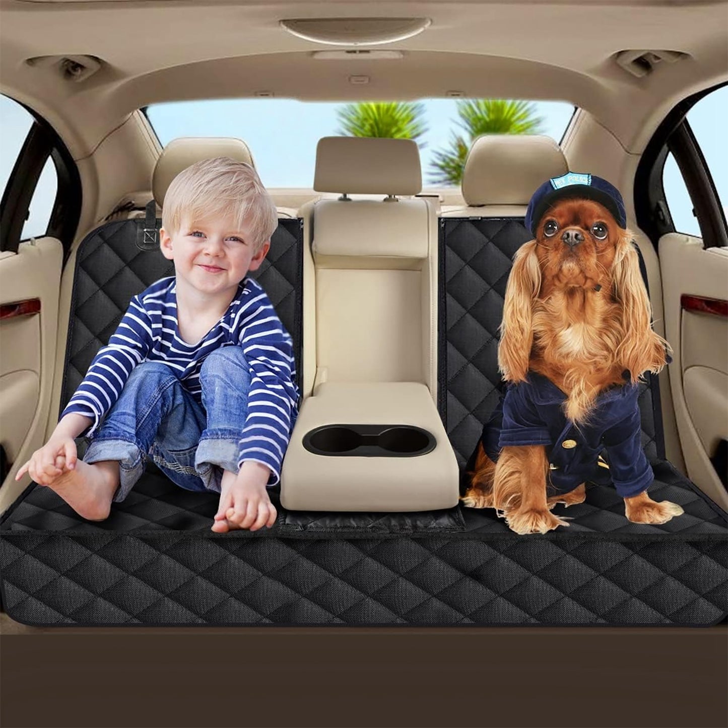 Durable Rear Car Seat Protector for Cats & Dogs