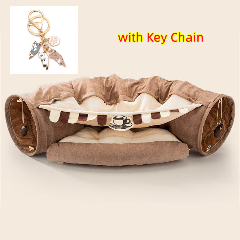 Collapsible Cat Bedding with Tunnel