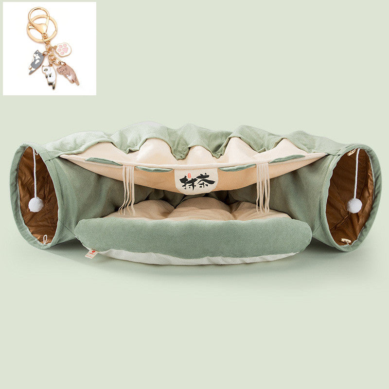 Collapsible Cat Bedding with Tunnel