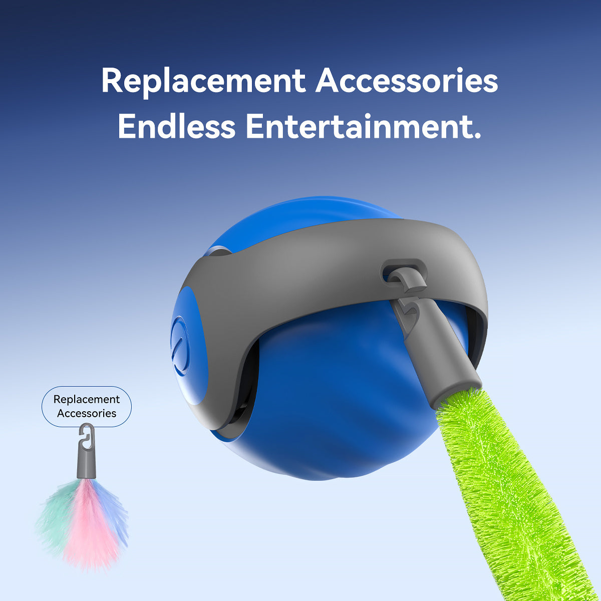 Smart Interactive Ball Type-C Rechargeable for Cat Stimulation and Training