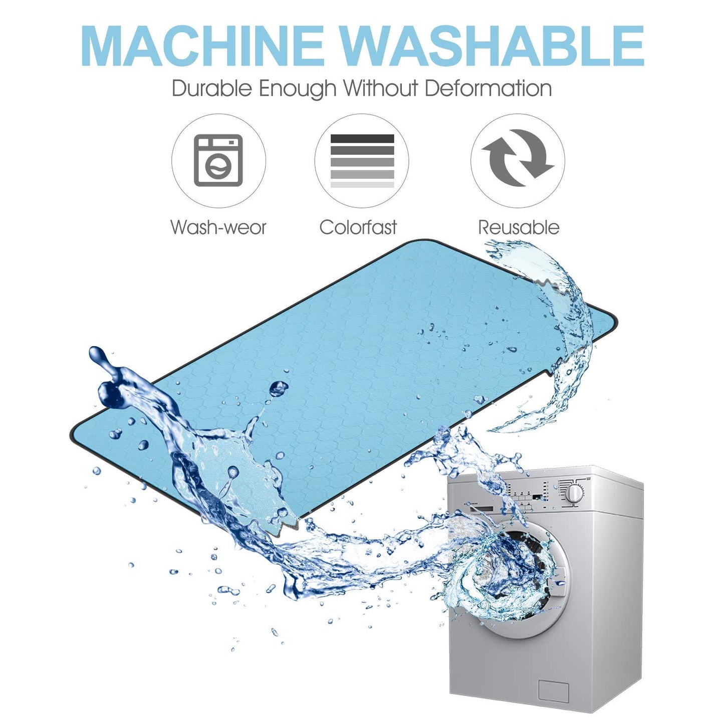 2 Pcs Waterproof, Washable Non-Slip Urine Pad for Cats & Dogs