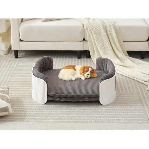 Scandinavian Style Sofa Bed, with Removable Mattress Cover for Cats & Dogs