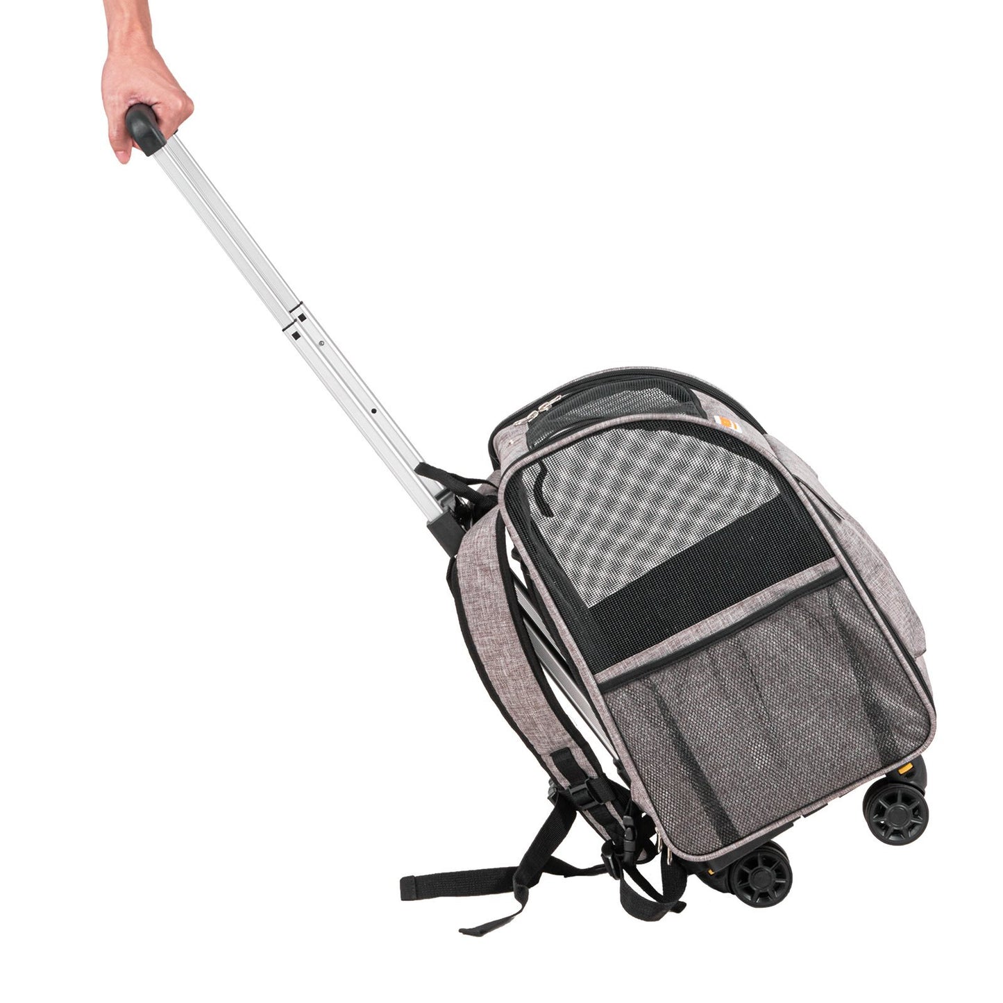 Rolling Pet Carrier with Removable Wheels for Cats & Dogs