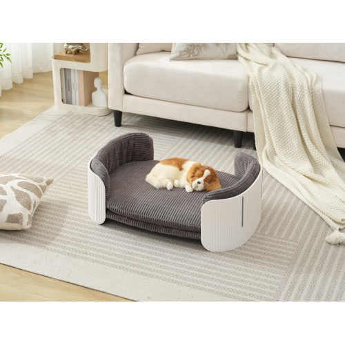 Scandinavian Style Sofa Bed, with Removable Mattress Cover for Cats & Dogs