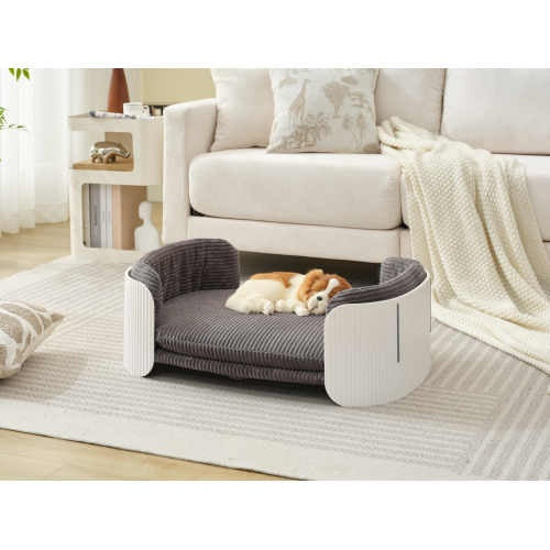 Scandinavian Style Sofa Bed, with Removable Mattress Cover for Cats & Dogs