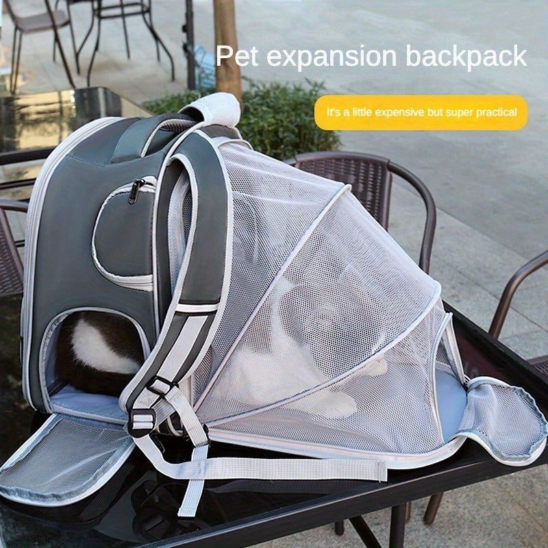 2-in-1 Adventure-Ready, Large Expandable Carrier & Backpack for Cats & Dogs