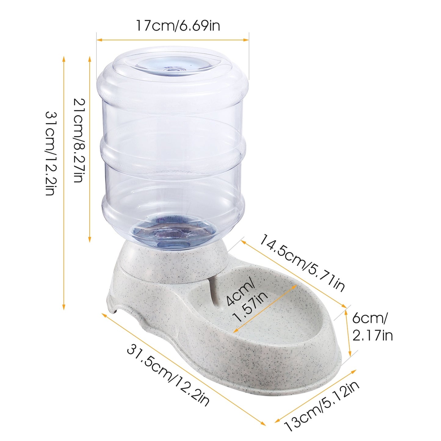 1Gal Pet Water Dispenser for Cats & Dogs