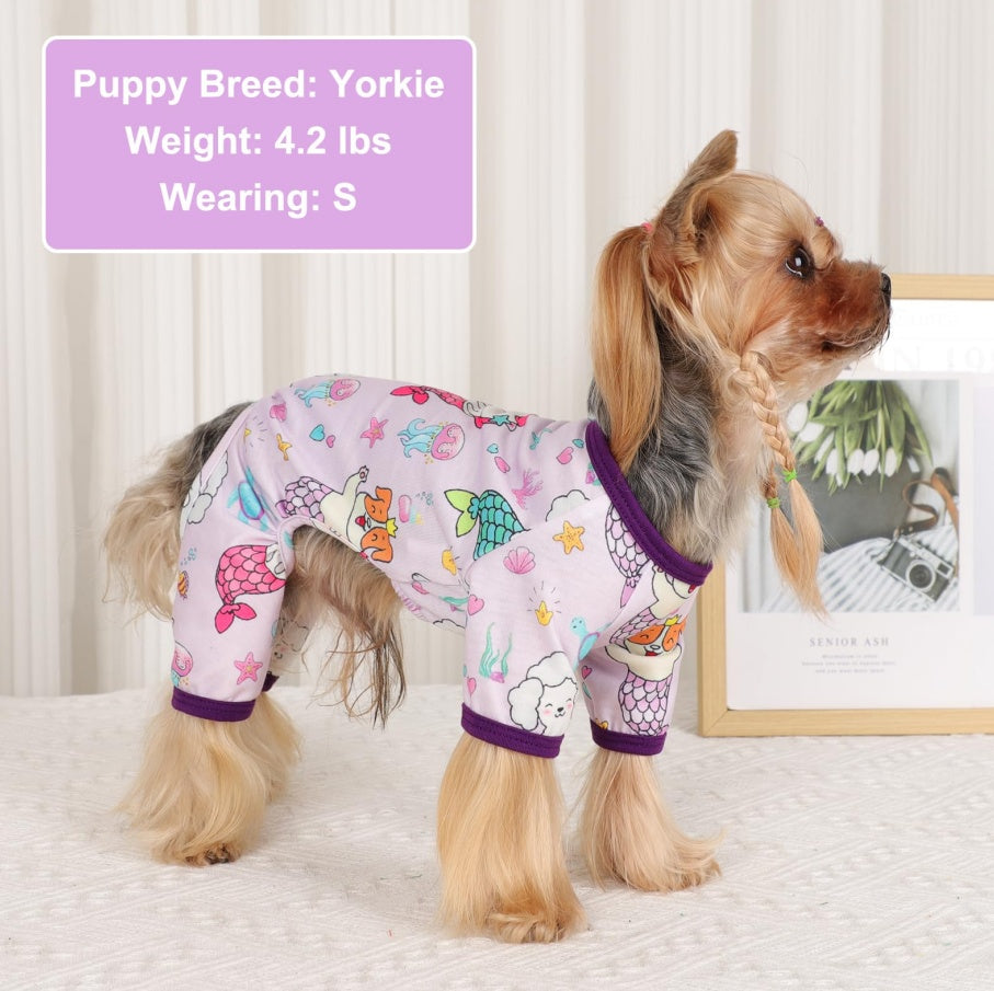 Cutesy Mermaid Pajamas for Dogs Suitable for Boys & Girls