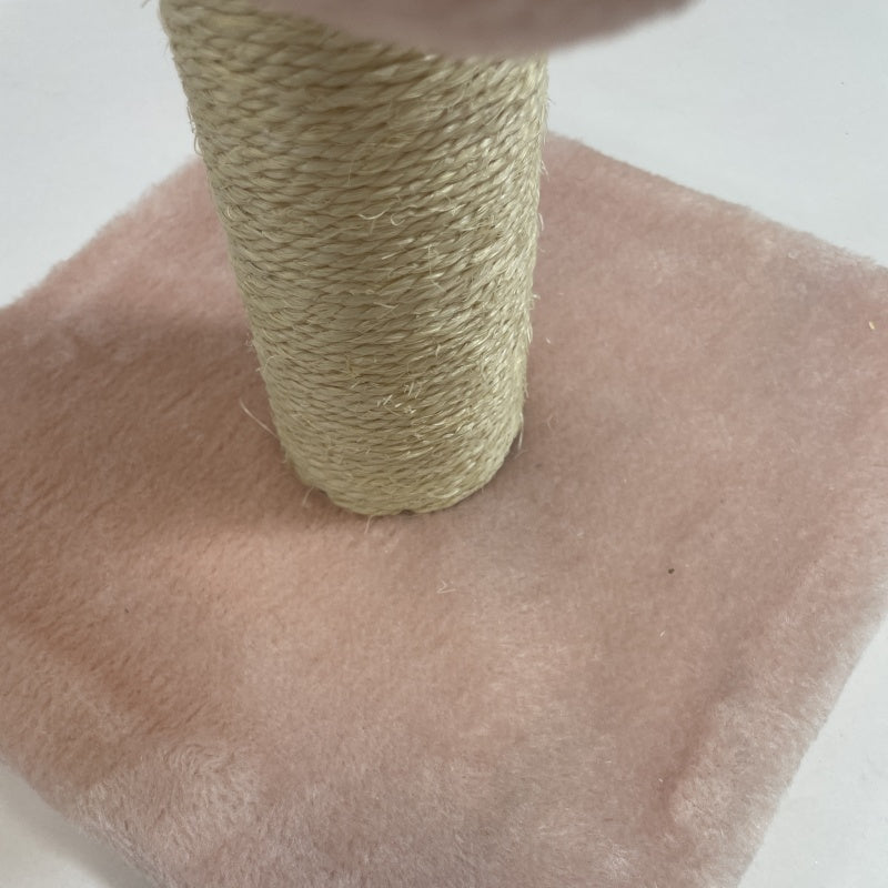 Pink Cat Climbing Frame and Scratching Post with Toy for Cat Stimulation