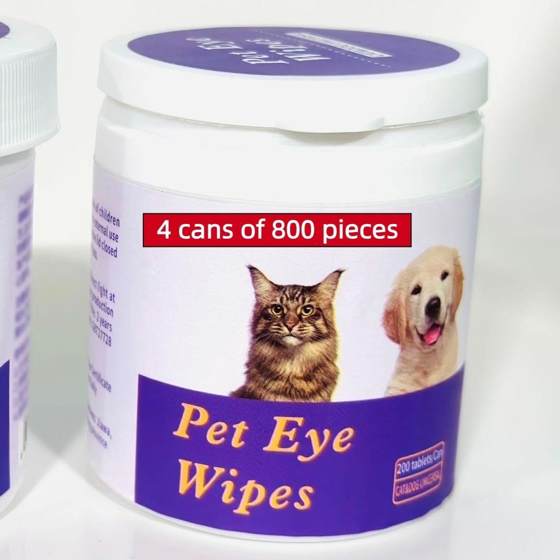 200 ct. Tear Stain Removing Wipes for Cats & Dogs
