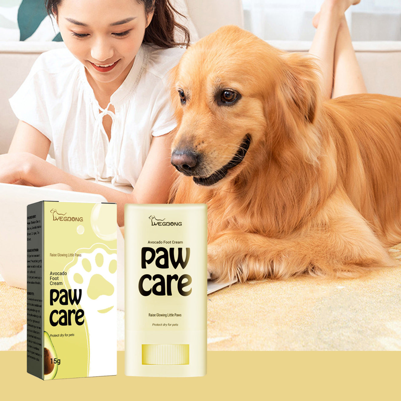 Yegbong Avocado Foot Balm Cleansing Care + Moisturizing and Crack-protection for Cats & Dogs