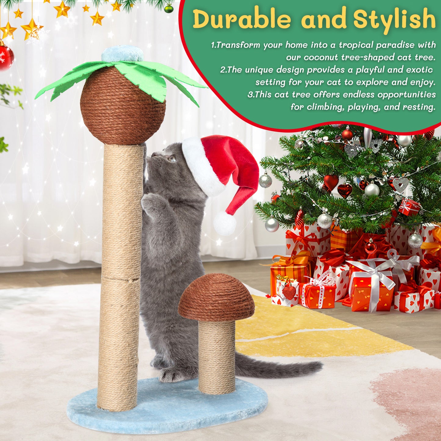 Palm Tree Pillar Sword Hemp Cat Scratching Post