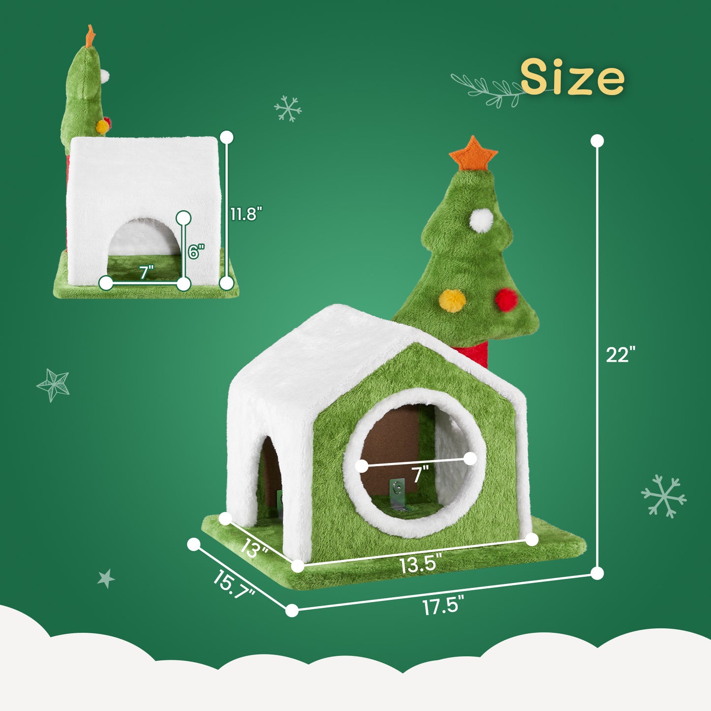 Christmas Tree Cat House and Climbing Frame