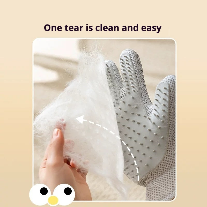 3-in-1 Pet Hair Removal, Massage Comb and Bathing Gloves for Cats & Dogs