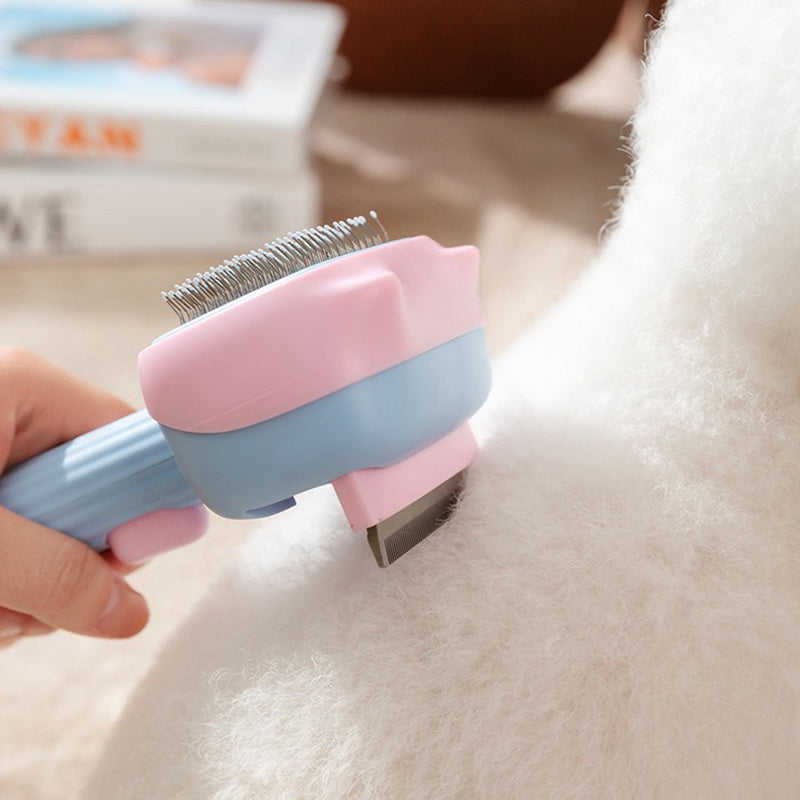 Hair Grooming Brush to Reduce Shedding & Matting for Cats & Dogs