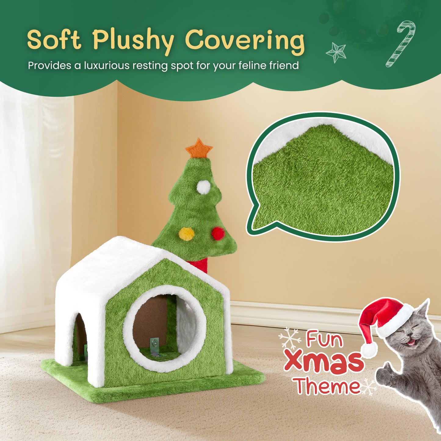 Christmas Tree Cat House and Climbing Frame