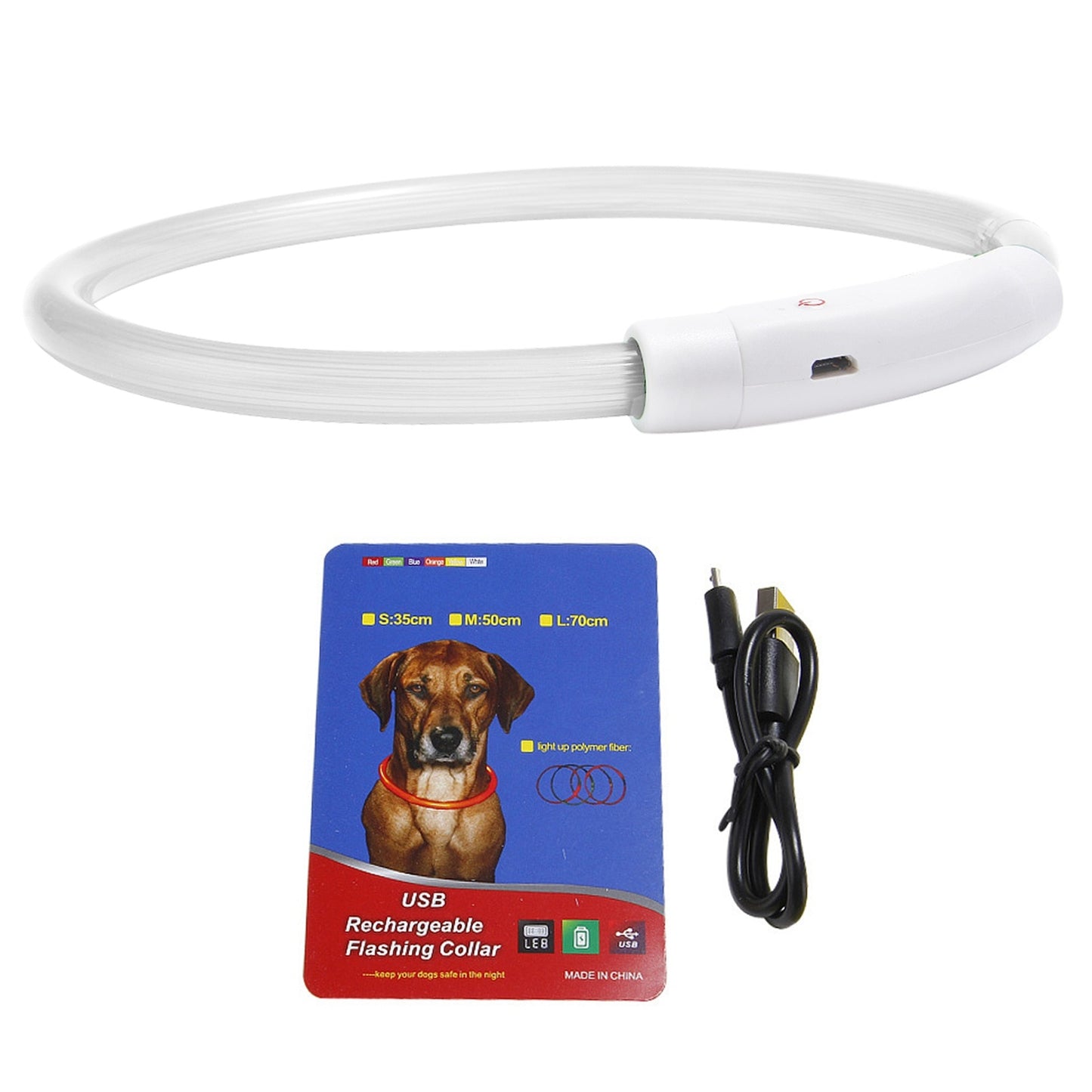 USB Rechargeable LED with Multi Color Lighting for Cats & Dogs