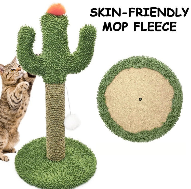Cactus Cat Climbing Scratching Post with Natural Sisal
