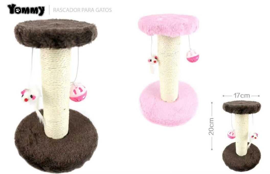 Cat Climbing Frame with seat and Scratching Post with Double Toys