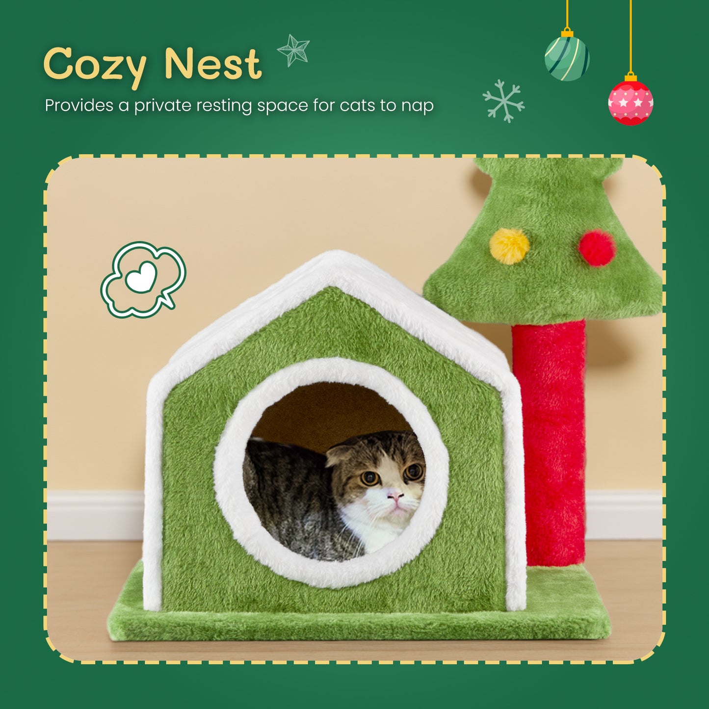 Christmas Tree Cat House and Climbing Frame