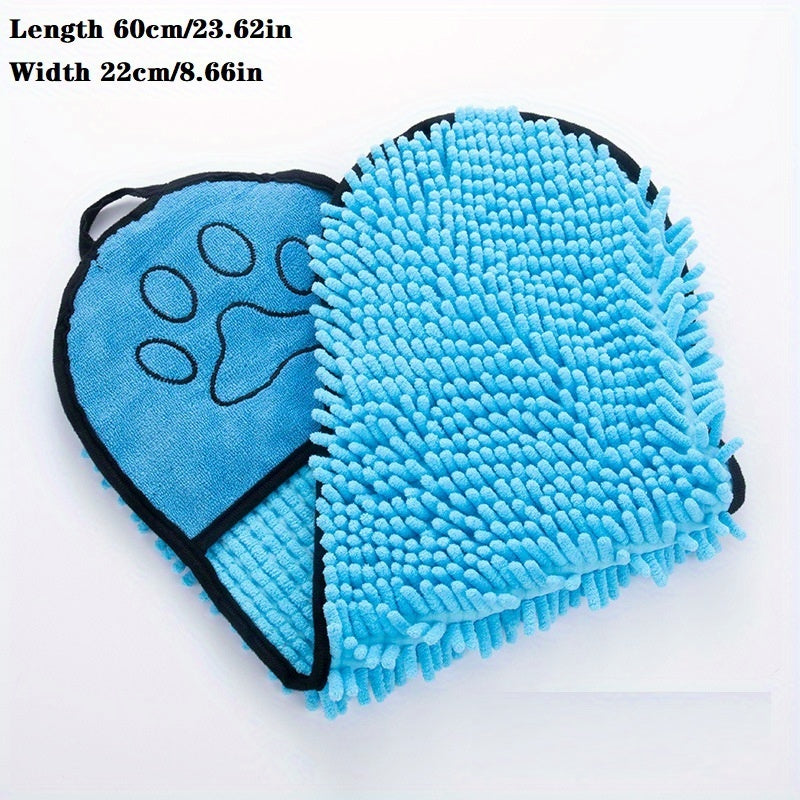 Absorbent Microfiber Quick Drying Towel with Hand Pockets for Cats & Dogs
