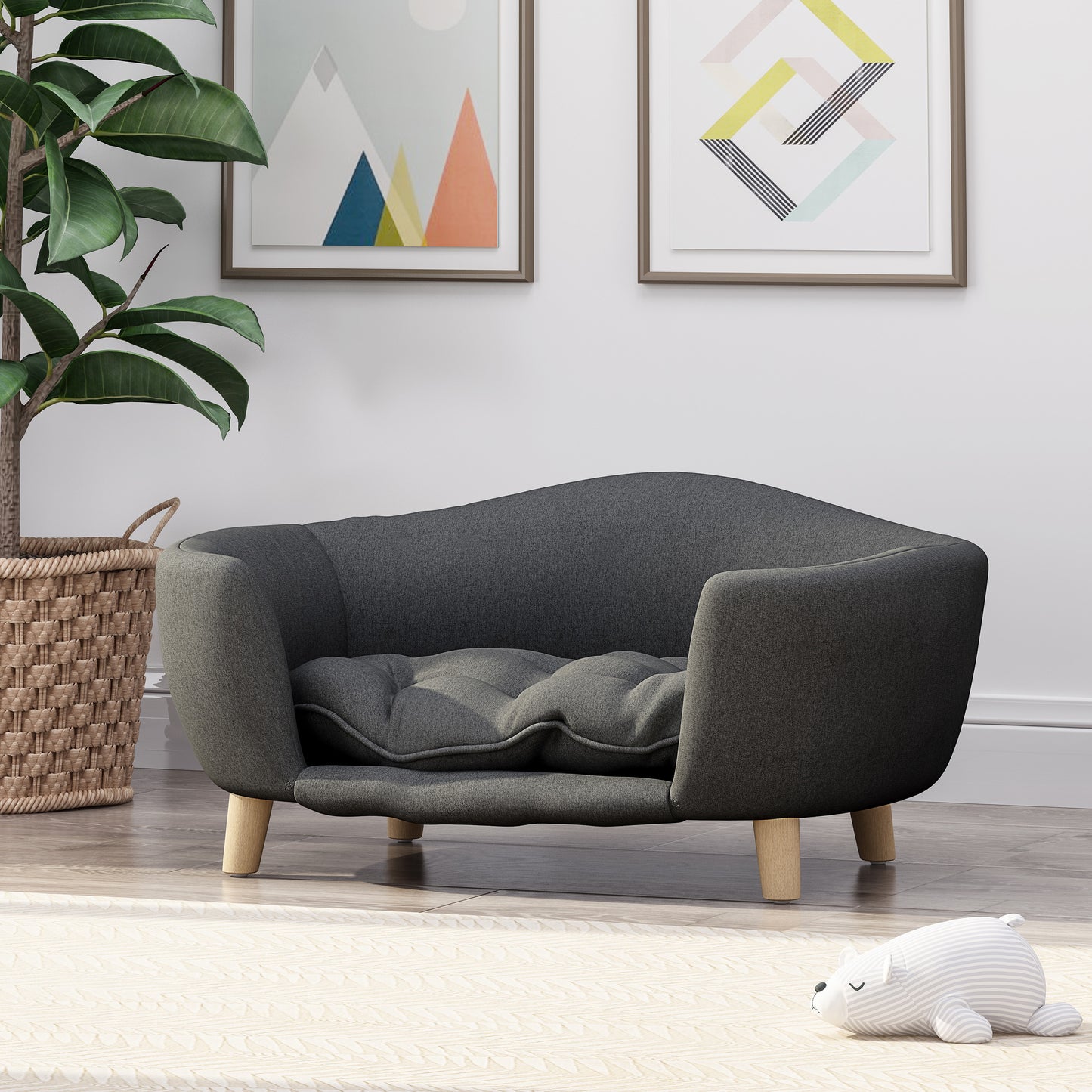 Classic Chic Sofa Bed with Luxurious Tufted Cushions for Cats & Dogs