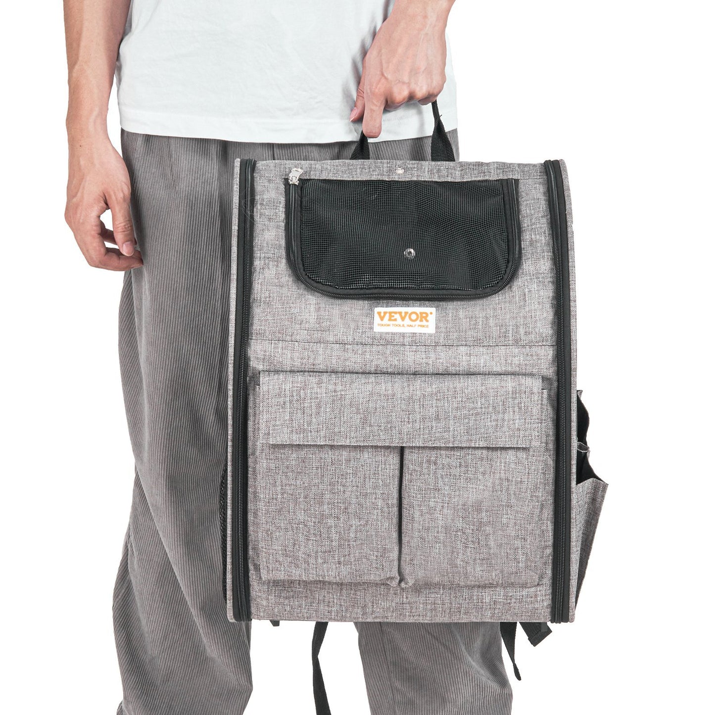 Rolling Pet Carrier with Removable Wheels for Cats & Dogs