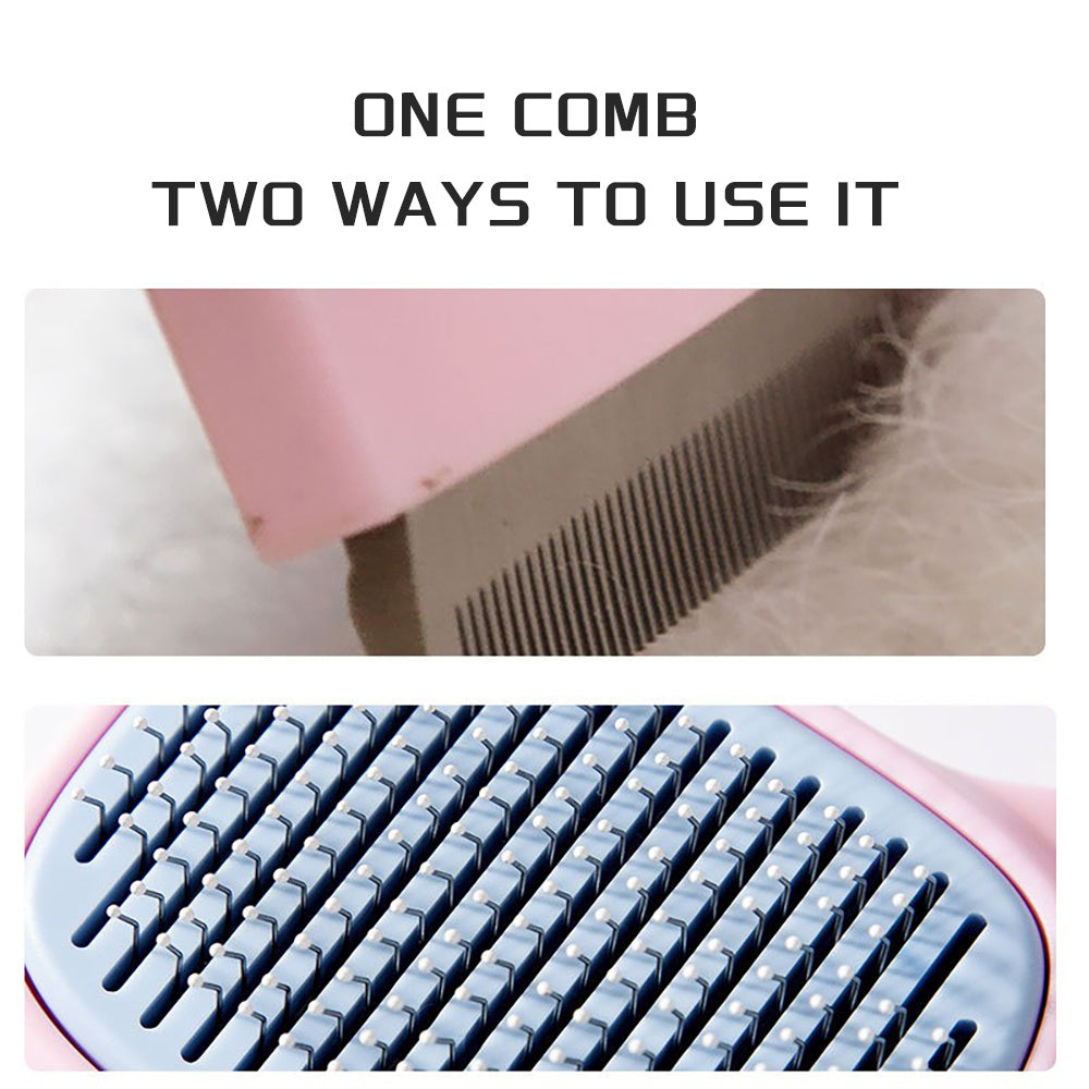 Hair Grooming Brush to Reduce Shedding & Matting for Cats & Dogs