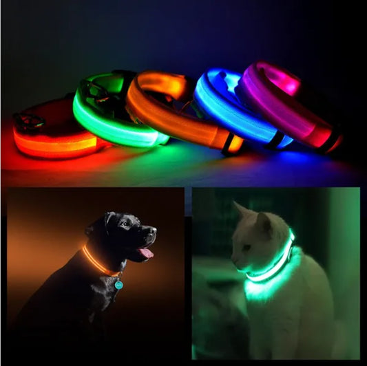 LED Safety Halo Style Collar Universal for Cats & Dogs