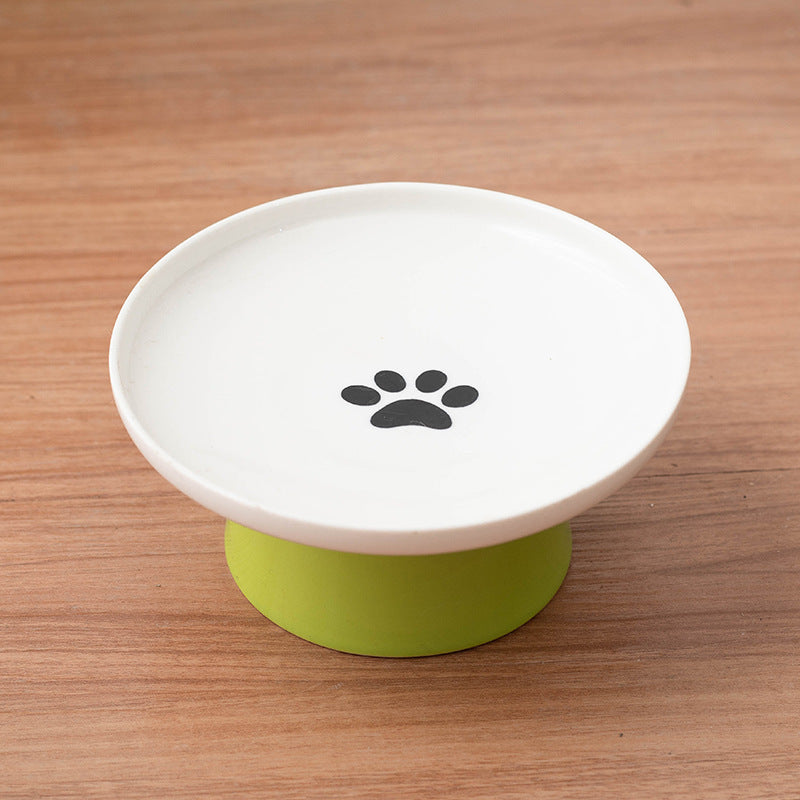 Elevated Vertebrae & Whisker Protective Ceramic Food Bowl for Cats