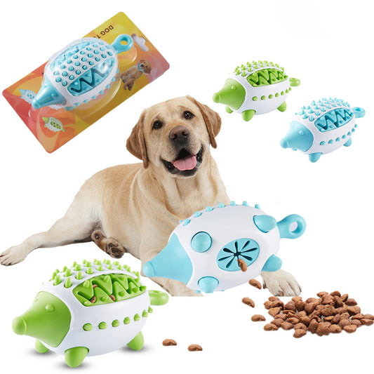 2-in-1 Hedgehog Chewing Ball Molarclean Teeth Cleaning and Food Dispenser Toy for Dogs