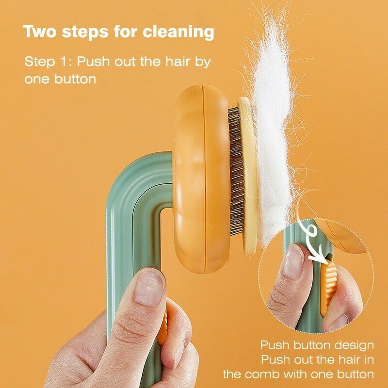 Pumpkin Grooming Slicker Brush for Cats & Dogs