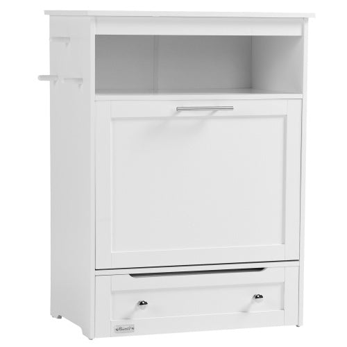 White Contemporary Pet Feeder Station with Storage Containers for Cats & Dogs (Must Have)