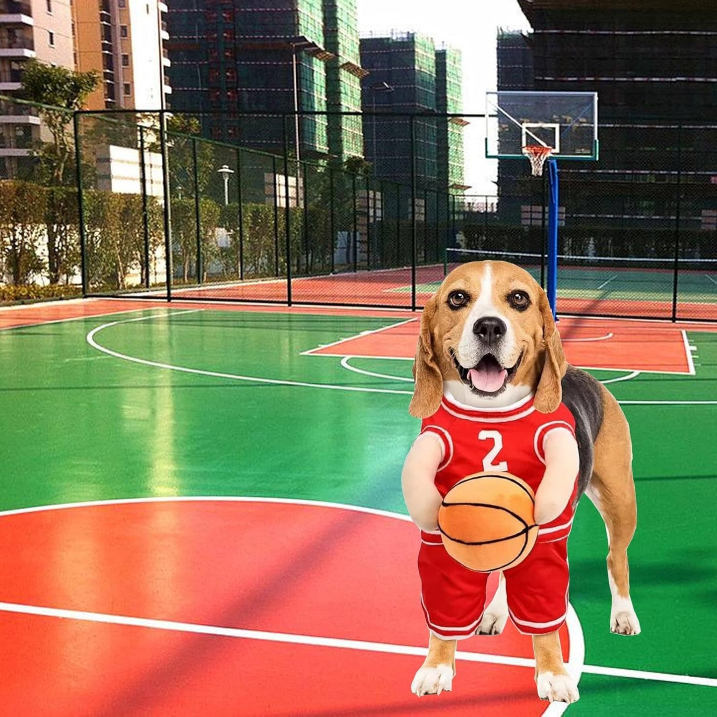 Funny Creative Sporty Basketball Player Halloween Costumes for Dogs