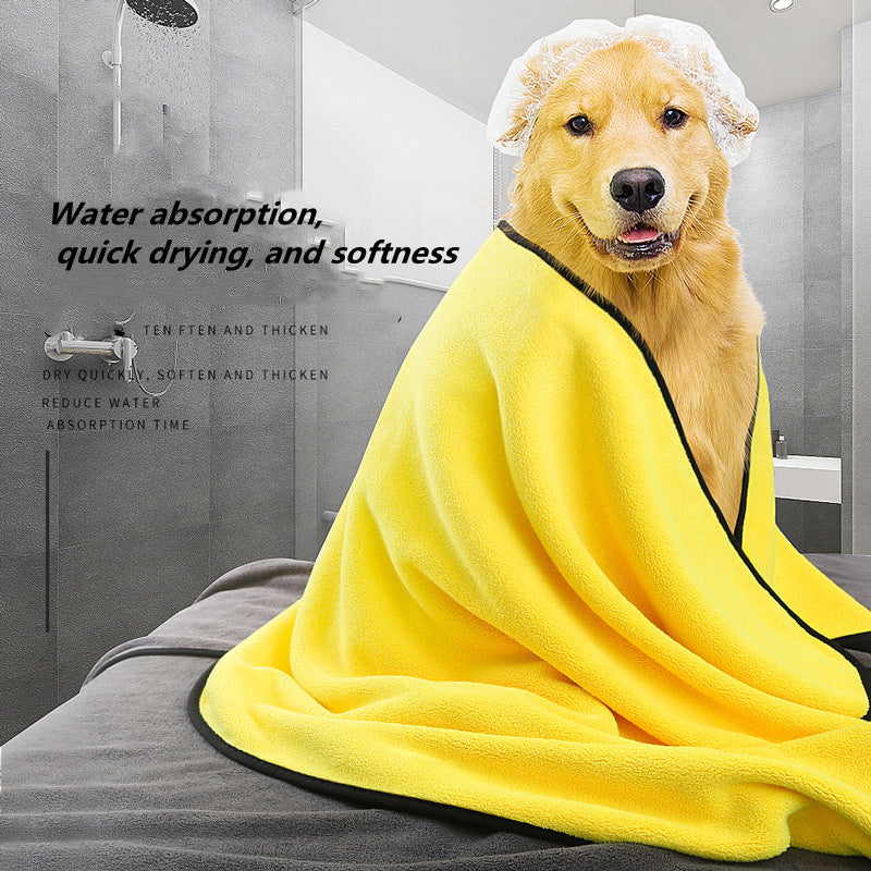 Quick-drying, Super Absorbent Bath Towels for Cats & Dogs (Soft Fiber)