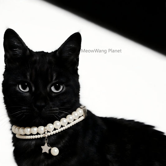 Elegant Adjustable Pearl Collar for Cats & Dogs
