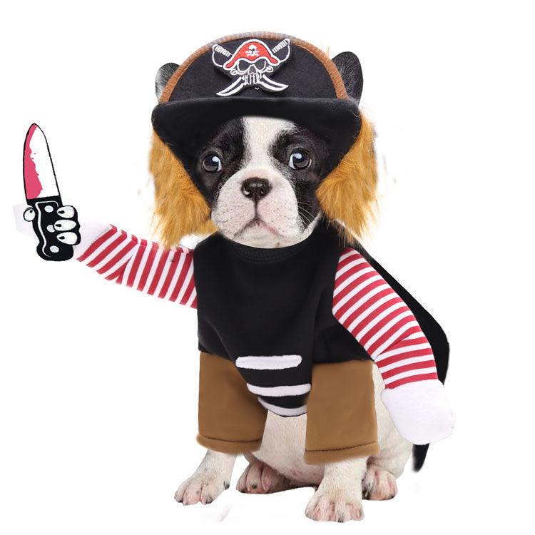 Fun Pirate Halloween Costume for Cats & Dogs