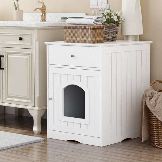 Modern Wooden Cat House Litter Box Furniture