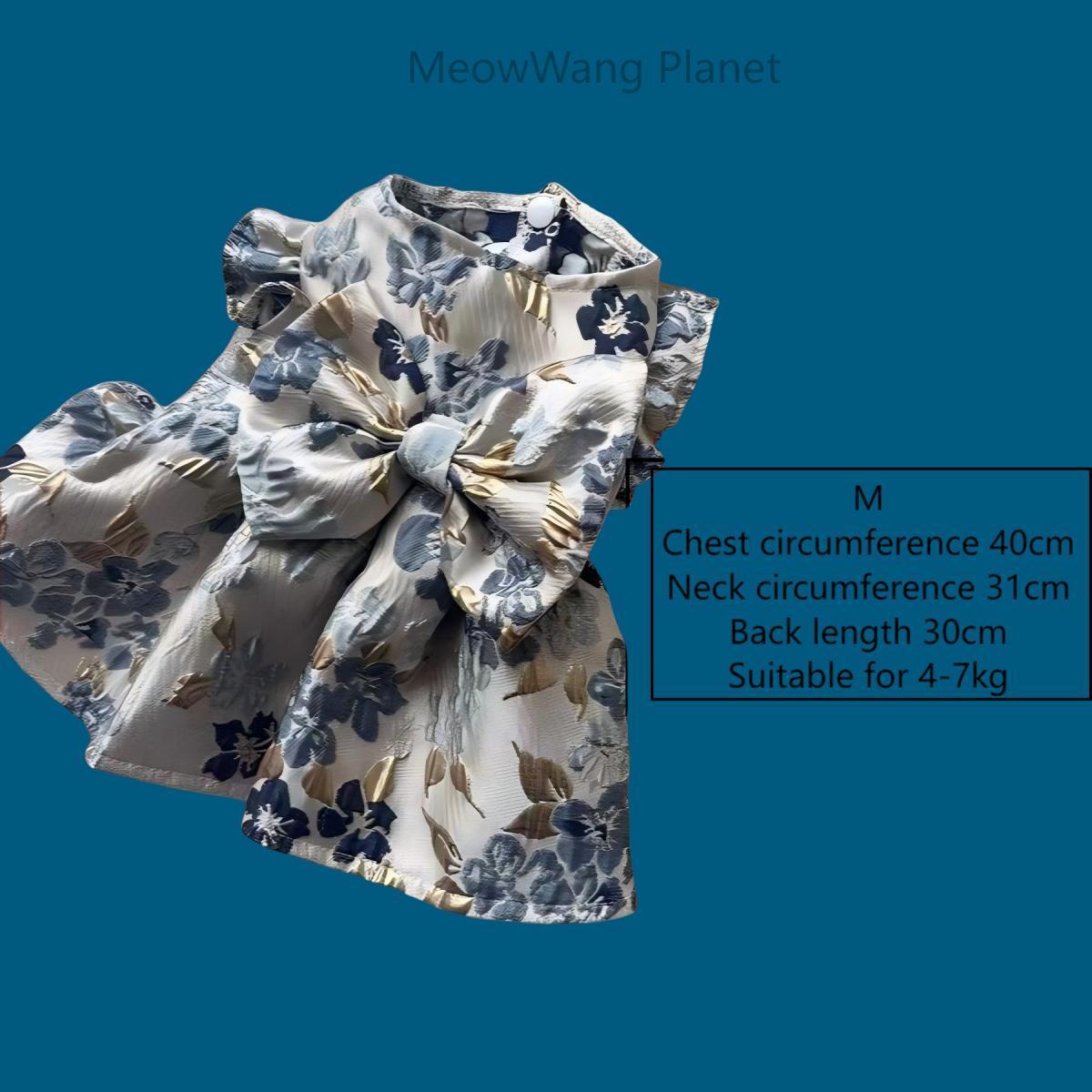 Elegant Floral Princess Dress for Cats & Small Dogs