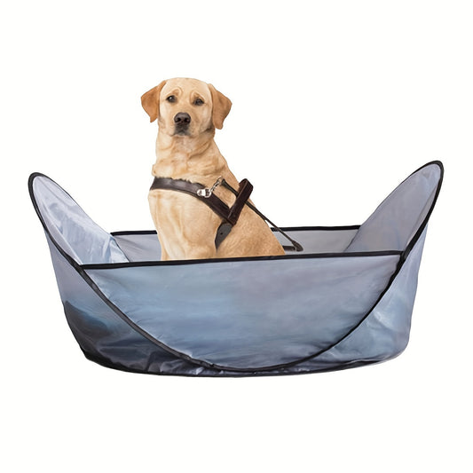 2-in-1 Waterproof Hair Catcher Tent with Adjustable Barbering Cape for Bathing and Easy Pet Grooming for Dogs & Cats