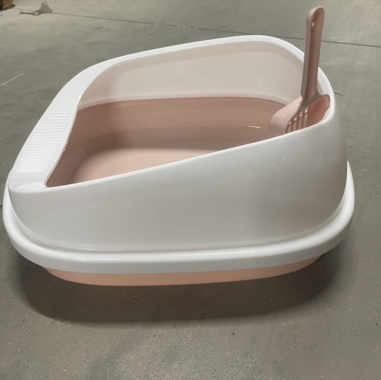 Pastel Pink Cat Litter Box Scooper Included (Easy Cleaning)