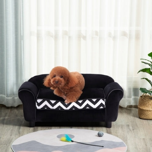 PawHut Sofa Bed with Wooden Frame Universal for Cats & Dogs