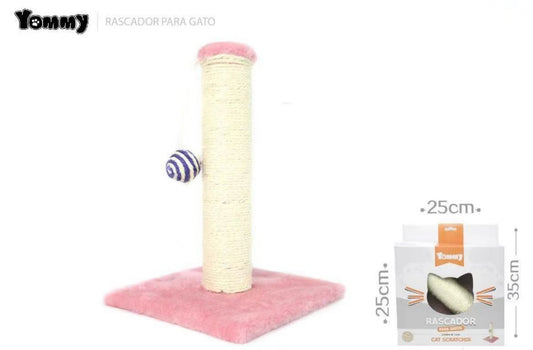 Pink Cat Climbing Frame and Scratching Post with Toy for Cat Stimulation